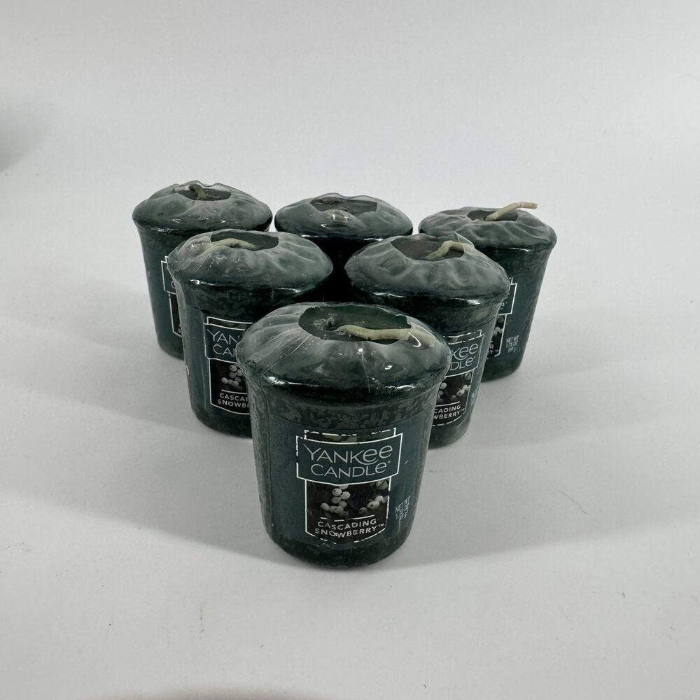 Cascading Snowberry Yankee Candle Votives Retired Lot Of 6